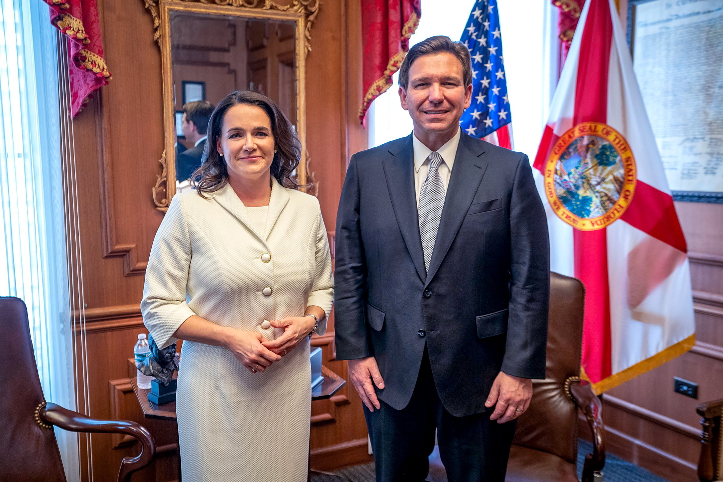 President Novák Meets With Florida Governor DeSantis